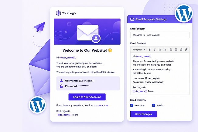 Custom New User Email Template